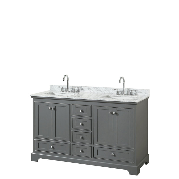 Wyndham Collection Deborah 60" Double Bathroom Vanity Set & Reviews